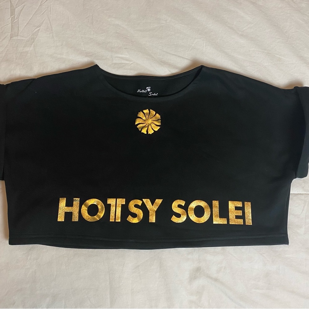 Black crop top sweater